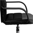 Scranton & Co Faux Leather/Mesh Mid-Back Office Chair in Black