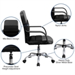 Scranton & Co Faux Leather/Mesh Mid-Back Office Chair in Black