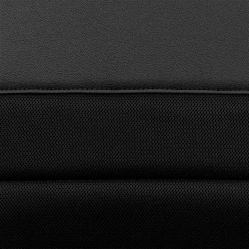 Scranton & Co Faux Leather/Mesh Mid-Back Office Chair in Black