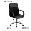 Scranton & Co Faux Leather/Mesh Mid-Back Office Chair in Black