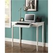Scranton & Co Traditional Wood Home Office Desk with Drawer in White