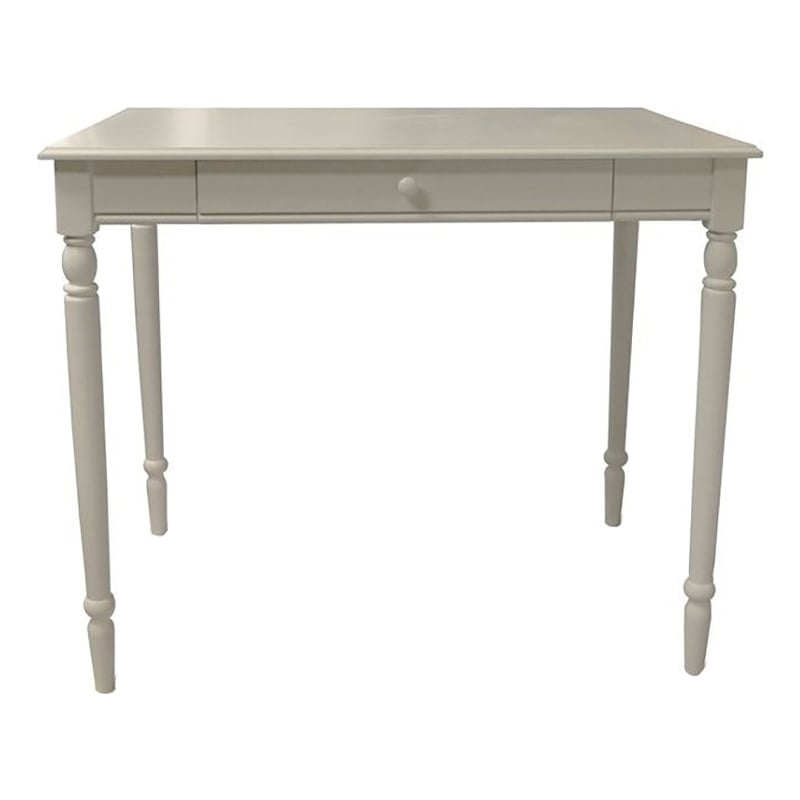 Scranton & Co Traditional Wood Home Office Desk with Drawer in White