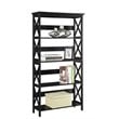Scranton & Co 4 Shelf Bookcase in Glossy Black