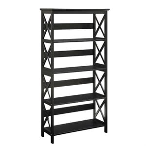 Scranton & Co 4 Shelf Bookcase in Glossy Black