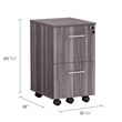 Scranton & Co Steel Gray File Pedestal Rectangular 26.75