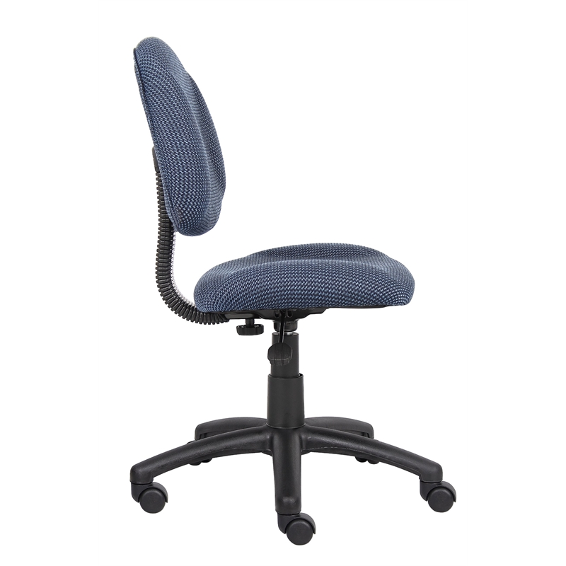 Scranton & Co Fabric Upholstered Deluxe Posture Office Chair in Blue