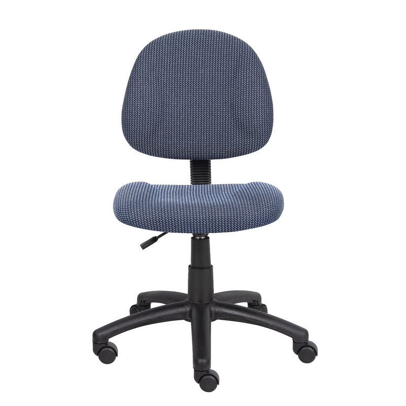 Scranton & Co Fabric Upholstered Deluxe Posture Office Chair in Blue