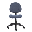 Scranton & Co Fabric Upholstered Deluxe Posture Office Chair in Blue