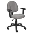Scranton & Co Fabric Posture Office Chair with Adjustable Arms in Gray