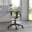 Scranton & Co Fabric Posture Office Chair with Adjustable Arms in Gray
