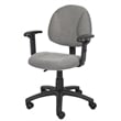 Scranton & Co Fabric Posture Office Chair with Adjustable Arms in Gray