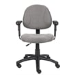 Scranton & Co Fabric Posture Office Chair with Adjustable Arms in Gray