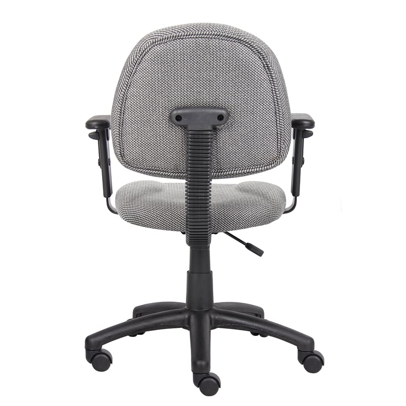 Scranton & Co Fabric Posture Office Chair with Adjustable Arms in Gray