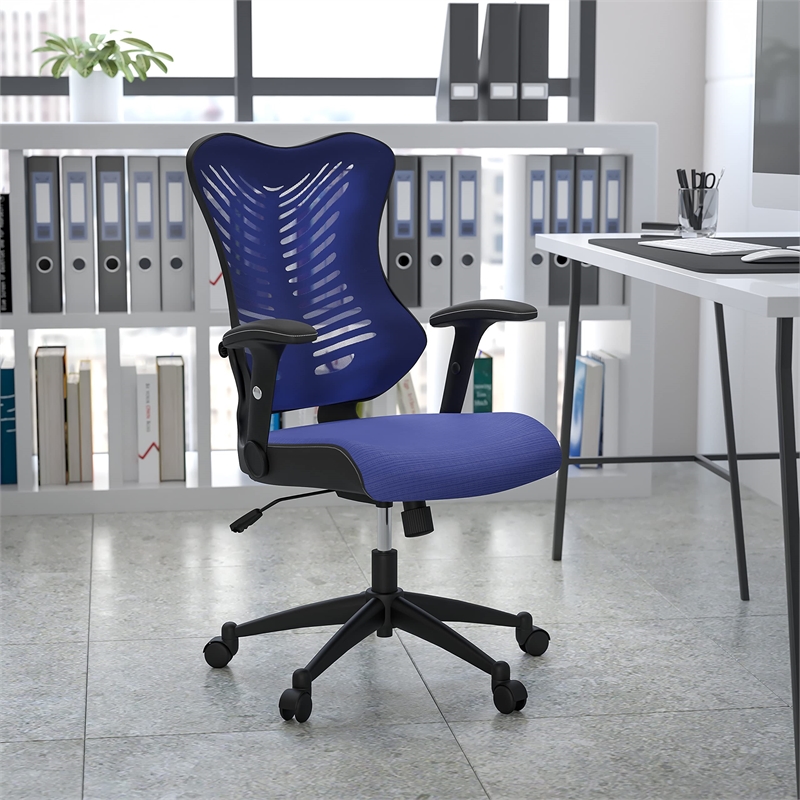 Scranton & Co High Back Mesh Office Chair in Blue