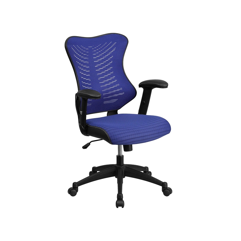 Scranton & Co High Back Mesh Office Chair in Blue
