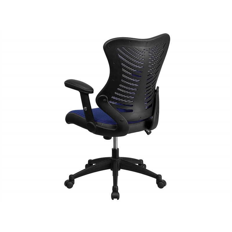 Scranton & Co High Back Mesh Office Chair in Blue