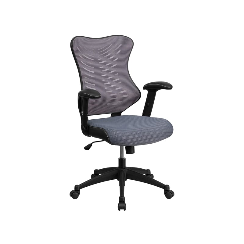 Scranton & Co High Back Mesh Office Chair in Gray