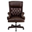Scranton & Co High Back Upholstered Executive Office Chair in Brown