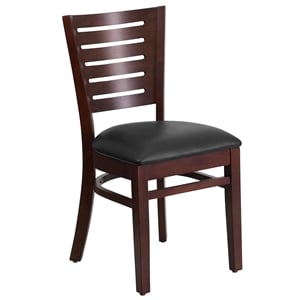 Scranton & Co Upholstered Restaurant Dining Chair in Walnut and Black