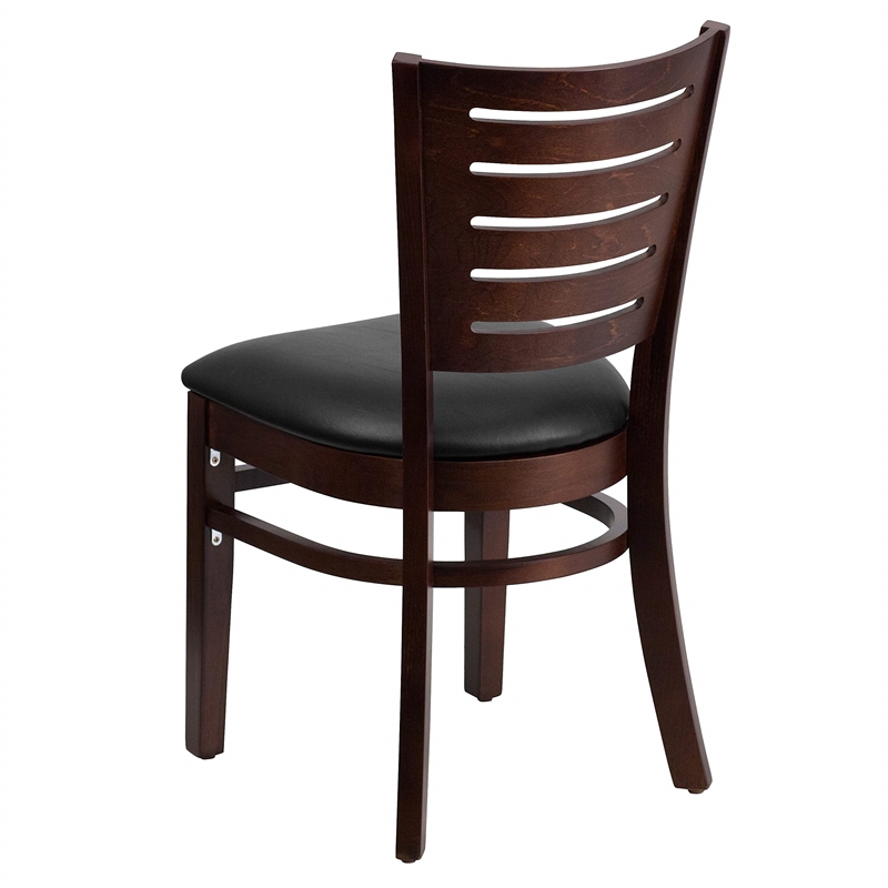 Scranton & Co Upholstered Restaurant Dining Chair in Walnut and Black