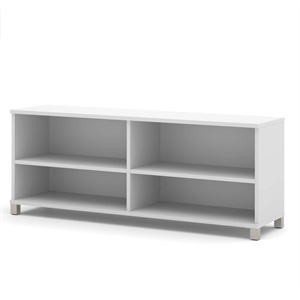 Scranton & Co Rectangular 4-Shelf Particle Board Wood Credenza in White