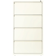 Scranton & Co Metal Off White Filing Cabinet Rectangular Dual Lock Bars 30