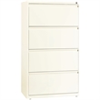 Scranton & Co Metal Off White Filing Cabinet Rectangular Dual Lock Bars 30