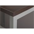 Scranton & Co L Shaped Wood Computer Desk in Mocha Cherry