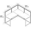 Scranton & Co L Shaped Wood Computer Desk in Mocha Cherry