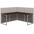 Scranton & Co L Shaped Wood Computer Desk in Mocha Cherry