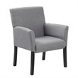 Scranton & Co Contemporary Linen Fabric Upholstered Guest Chair in Gray