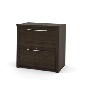Scranton & Co 2 Drawer Lateral File Storage Cabinet in Dark Chocolate