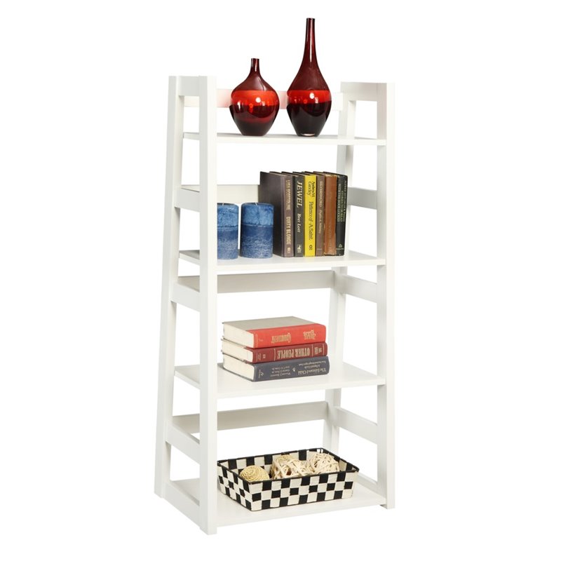 Scranton & Co 4 Shelf Bookcase in White