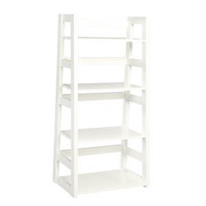 scranton & co 4 shelf bookcase in white