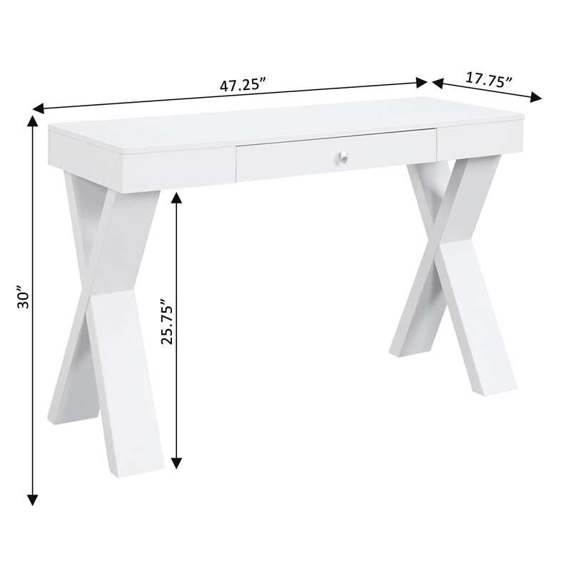Scranton & Co Writing Desk in White