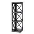 Scranton & Co 3 Shelf Corner Bookcase in Black