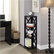 Scranton & Co 3 Shelf Corner Bookcase in Black