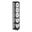 Scranton & Co Wood Black Corner Bookcase Rectangular 65.5
