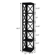 Scranton & Co Wood Black Corner Bookcase Rectangular 65.5