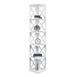 Scranton & Co Wood White Corner Bookcase Rectangular 65.5