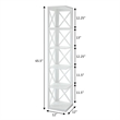 Scranton & Co Wood White Corner Bookcase Rectangular 65.5