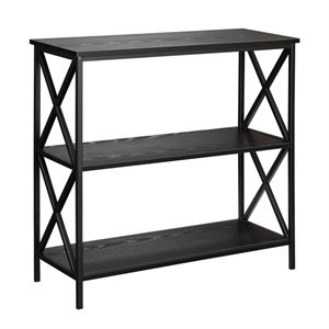 scranton & co 2 shelf bookcase in black