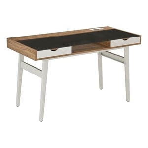 Scranton & Co Contemporary Wood Compact Computer Desk in Walnut