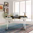 Scranton & Co Contemporary Wood Compact Computer Desk in Walnut