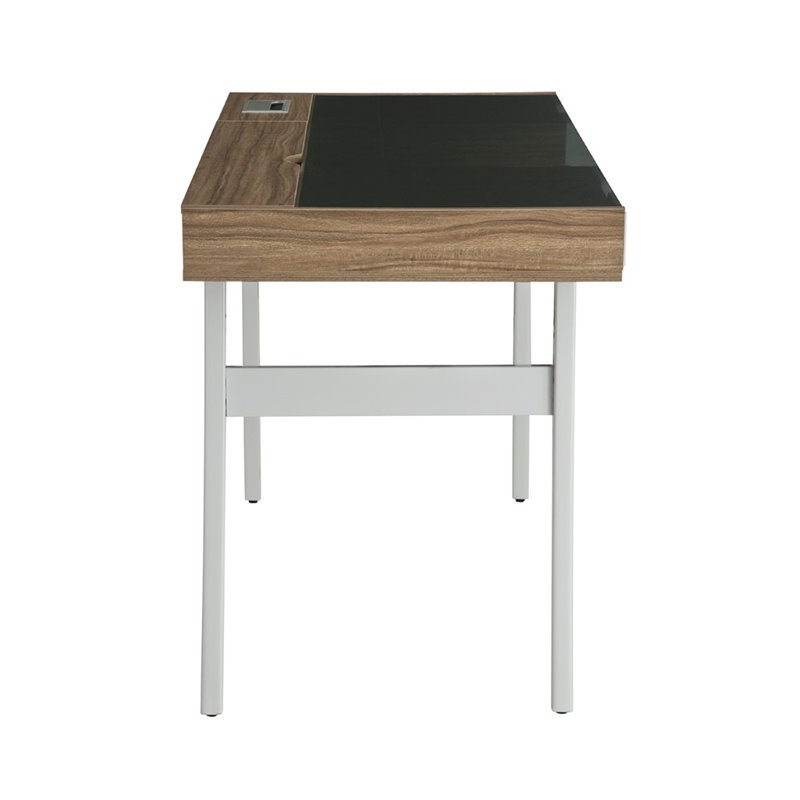 Scranton & Co Contemporary Wood Compact Computer Desk in Walnut
