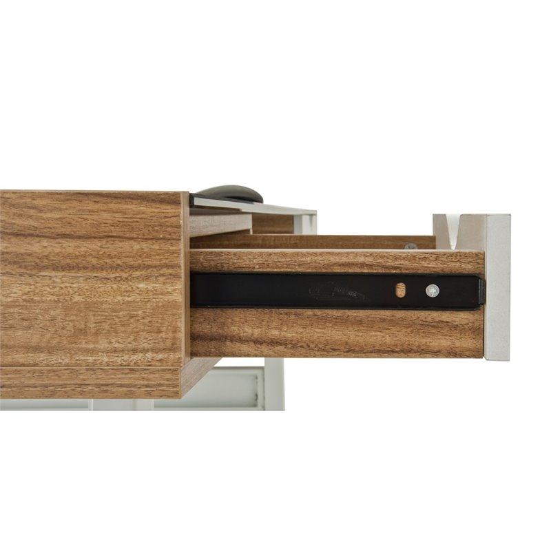 Scranton & Co Contemporary Wood Compact Computer Desk in Walnut