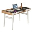 Scranton & Co Contemporary Wood Compact Computer Desk in Walnut