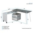 Scranton & Co Contemporary Wood Rotating Modular Computer Desk in Gray