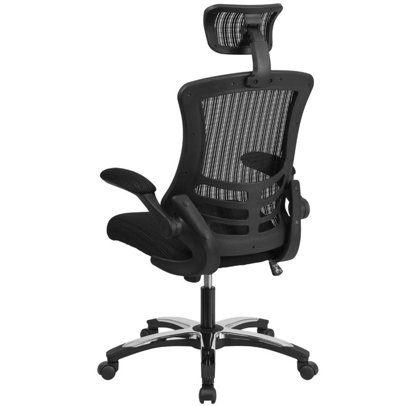 Scranton & Co Mesh Black Office Chair Adjustable High Back Swivel Lumbar Support 47.5