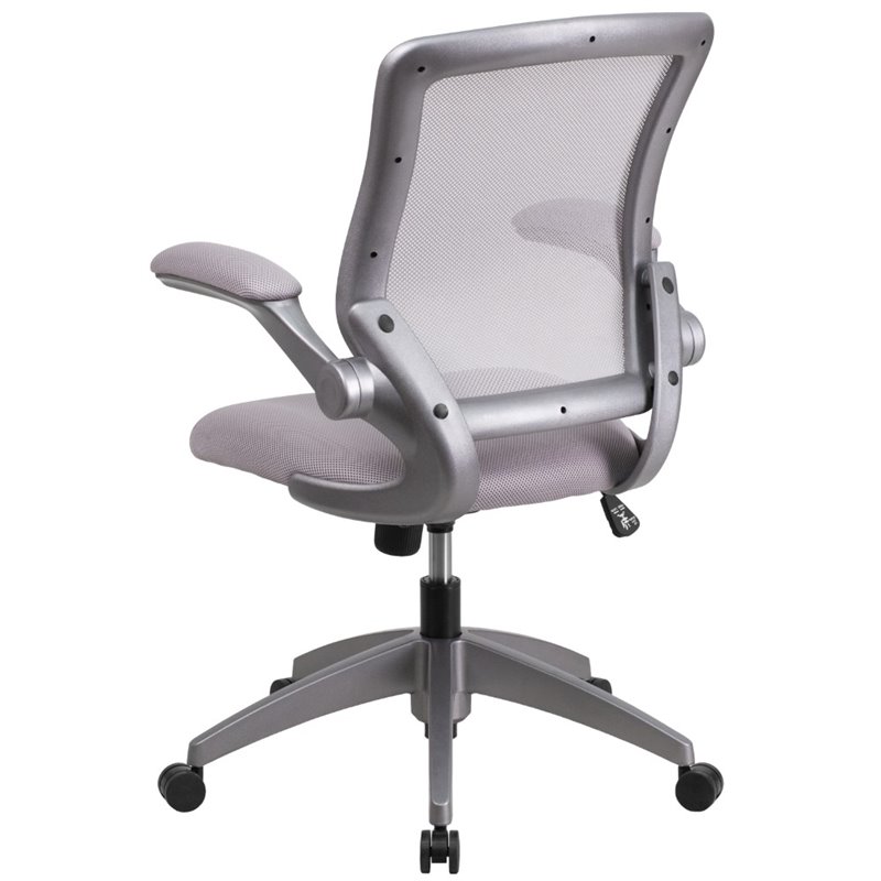 Scranton & Co Mesh Swivel Office Chair in Gray
